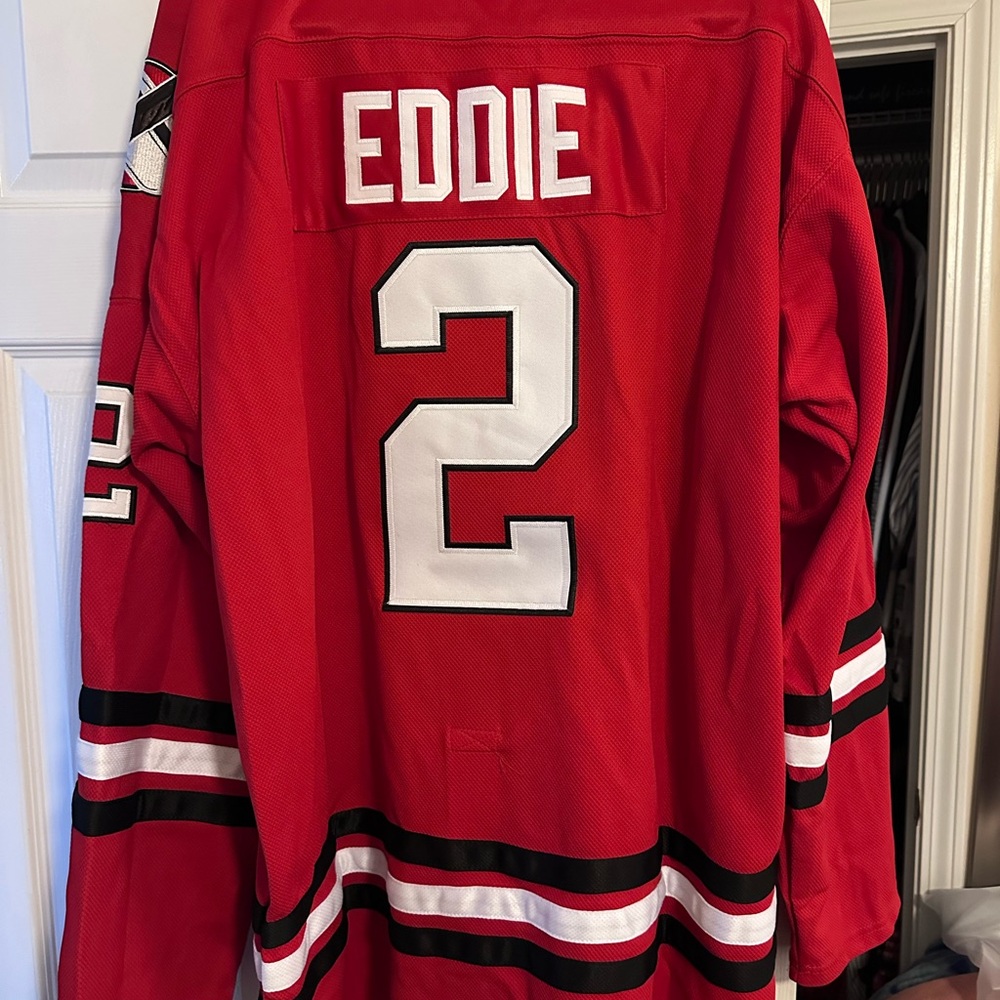 Chicago Shitters Eddie Christmas Style Hockey Jersey. - Picture 2 of 4